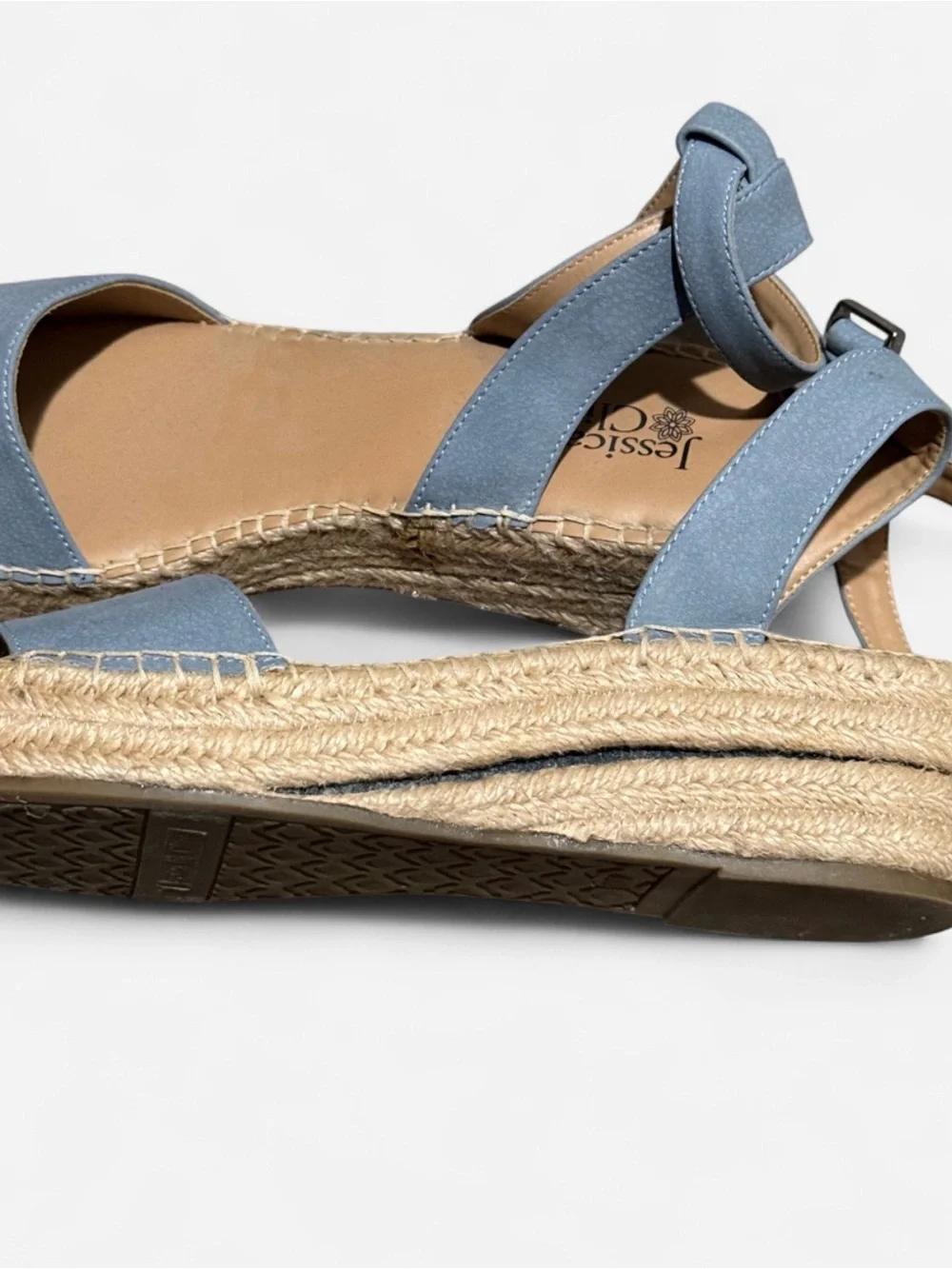 Blue Women’s Espadrille Sandals with Ankle Tie - Unbranded